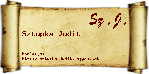 Sztupka Judit névjegykártya
